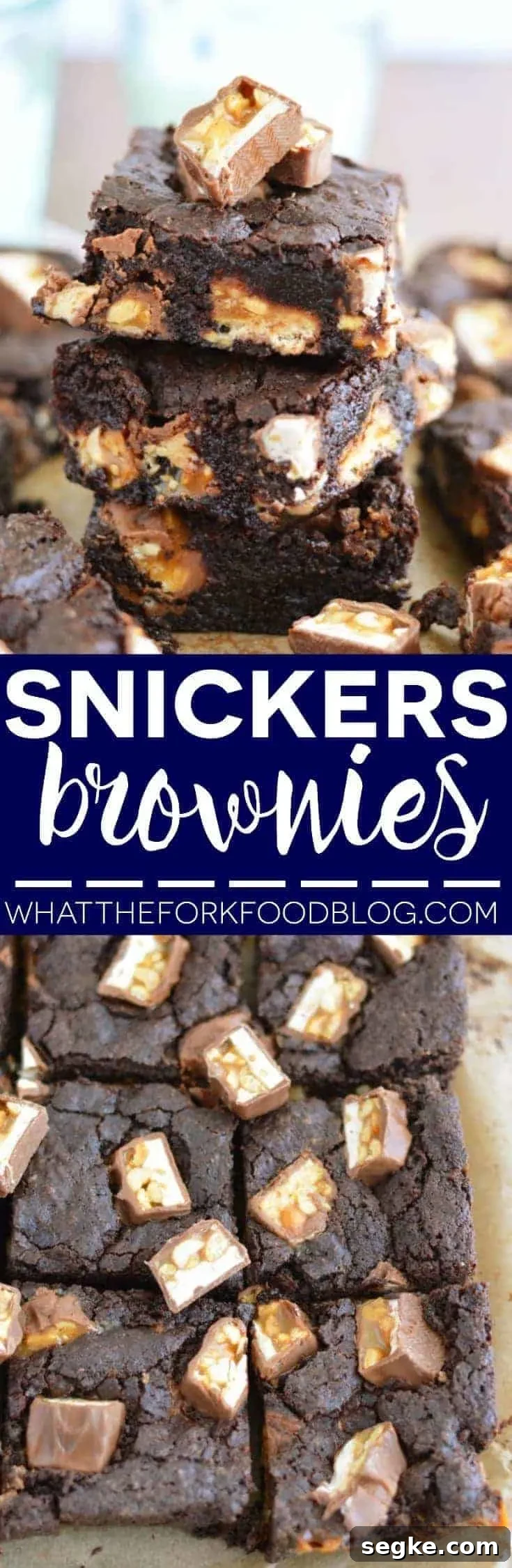 Gluten-Free Snickers Brownies Recipe 5 Snickers Brownies (gluten free) from What The Fork Food Blog | whattheforkfoodblog.com