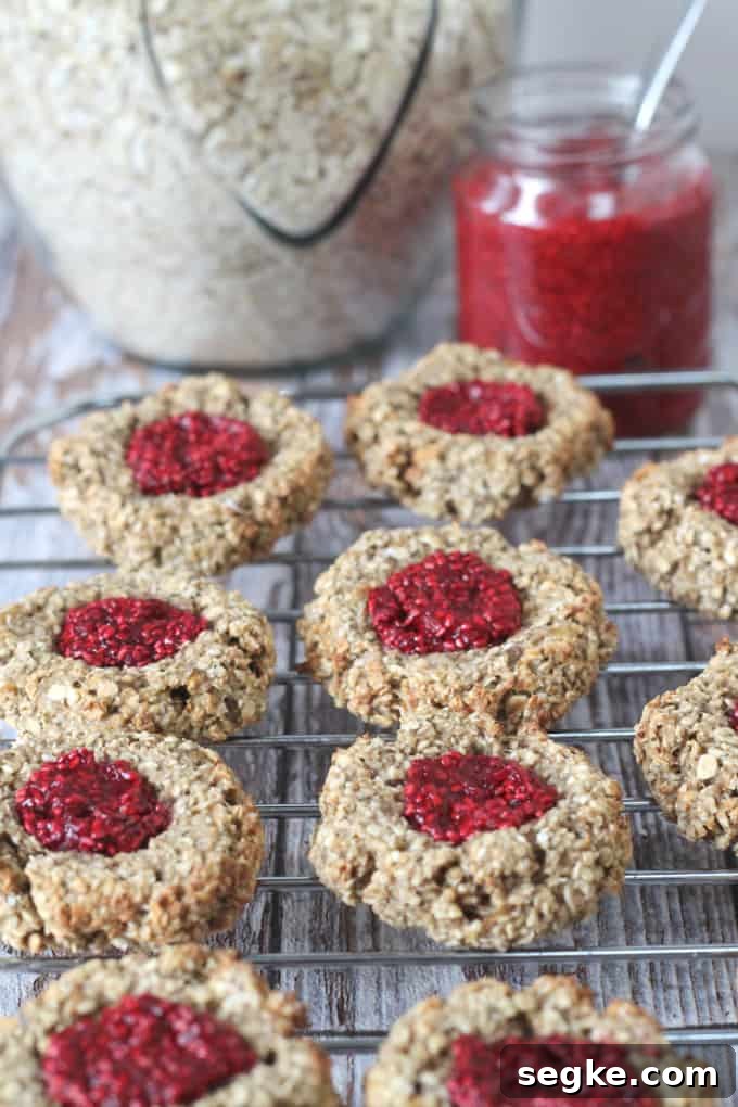 Banana and Orange Oat Bites: Toddler Snack Recipe 8 oat thumbprint cookies with chia jam