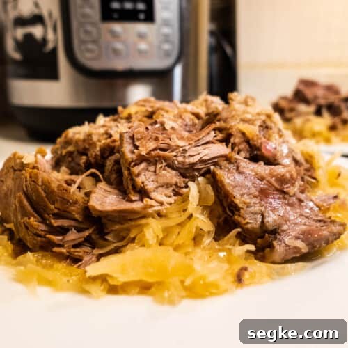 instant pot pork and sauerkraut ready to eat