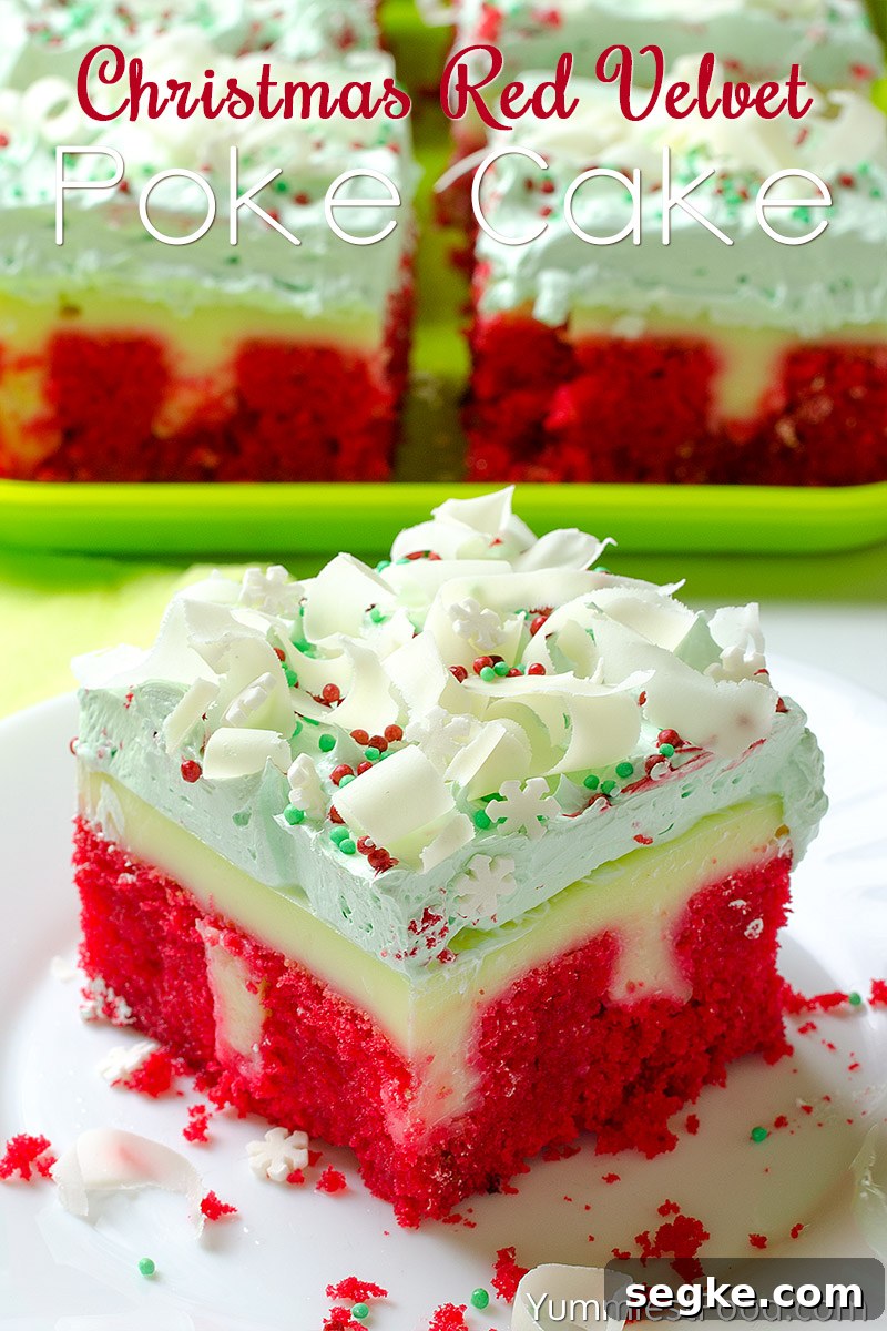 Christmas Red Velvet Poke Cake Recipe 2 Christmas Red Velvet Poke Cake
